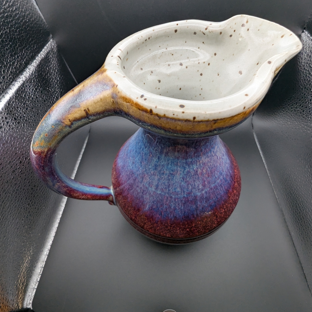 Handcrafted Multicolor Ceramic Pitcher - Picture 7 of 12